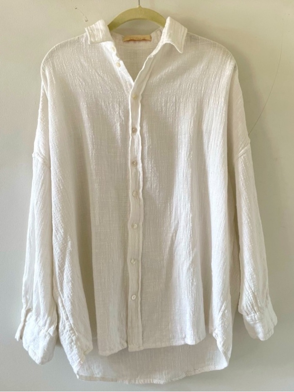 INDAH Beachy Cotton Gauze Button-up Shirt M/L - Picture 9 of 15